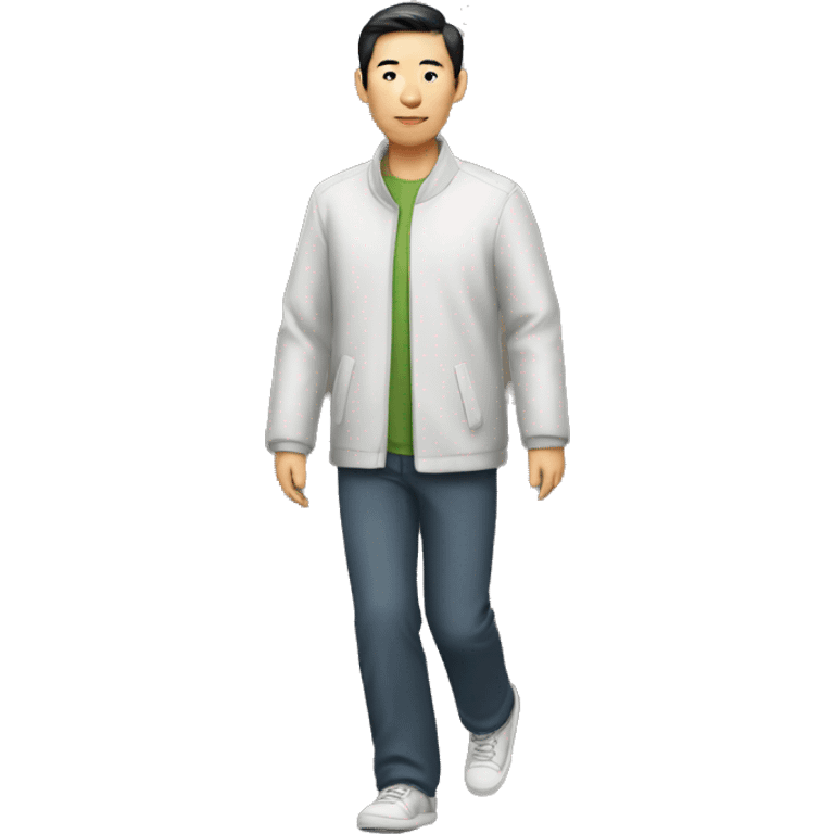 A Chinese man walking emoji