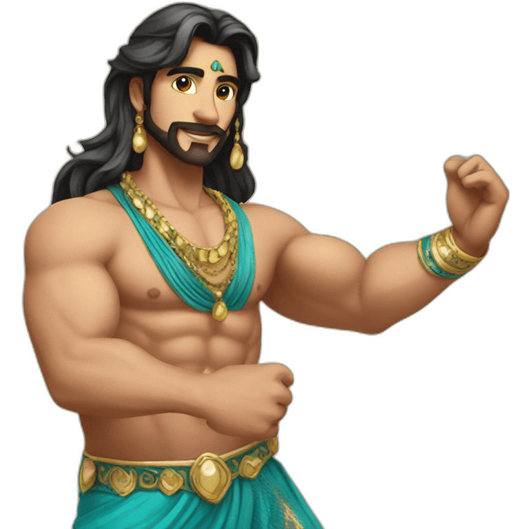 Male belly dancer macho emoji