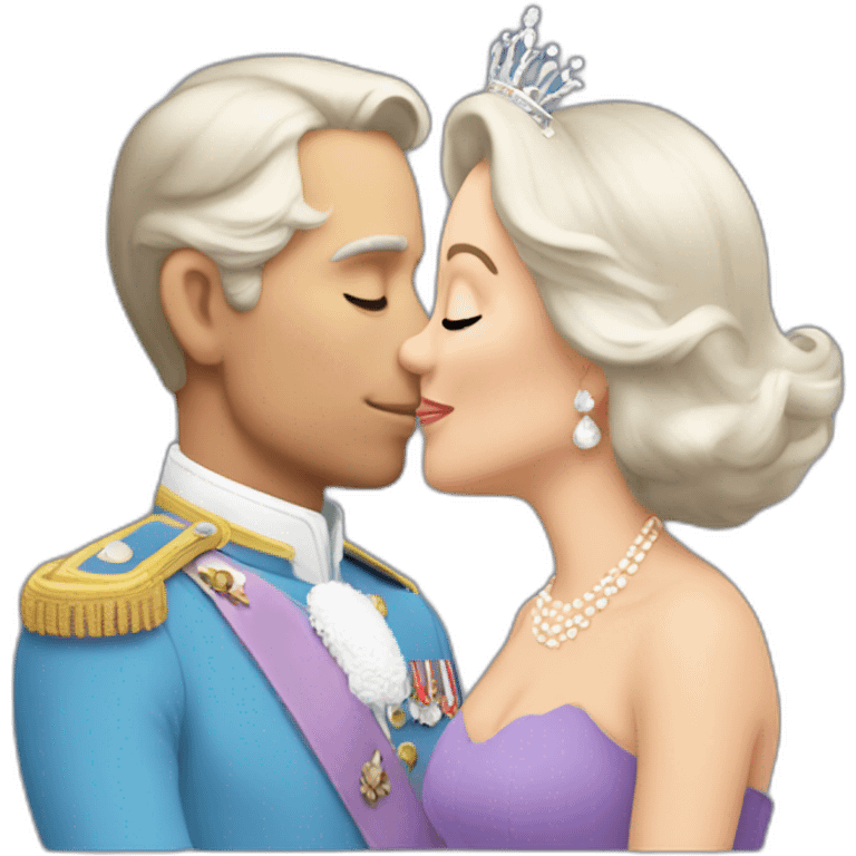 Queen camilla kissing charles emoji