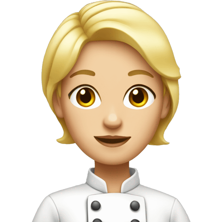 chef lady with short blonde hair emoji