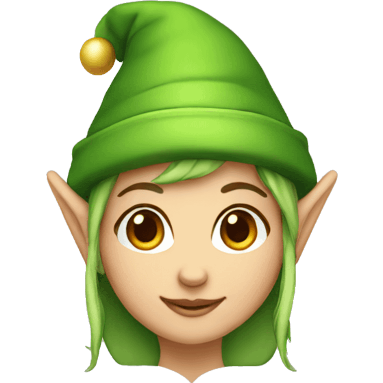 elf girl green hat emoji