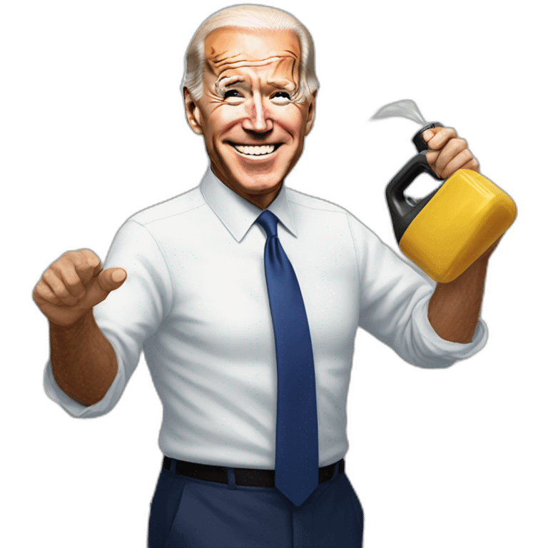 Joe biden reaching for oil emoji