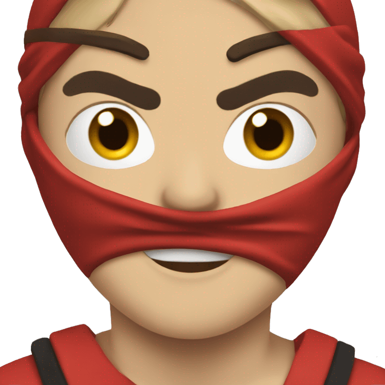 red ninja face emoji