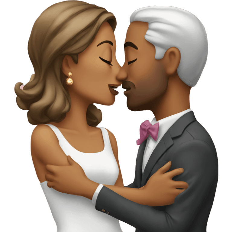 Love exacting kiss wife  emoji