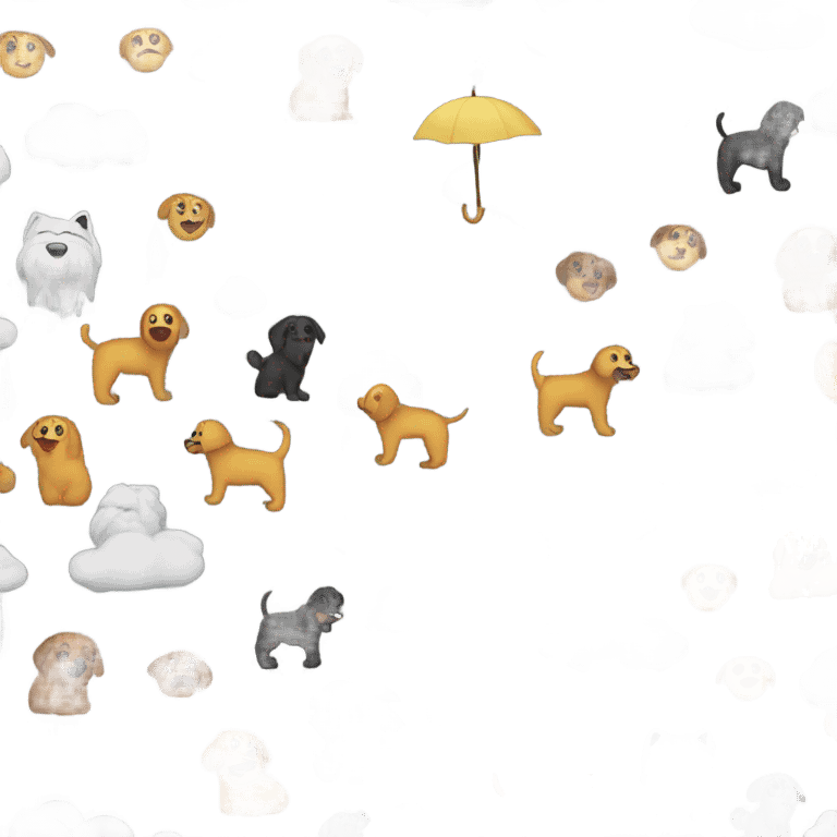 Raining cats and dogs emoji