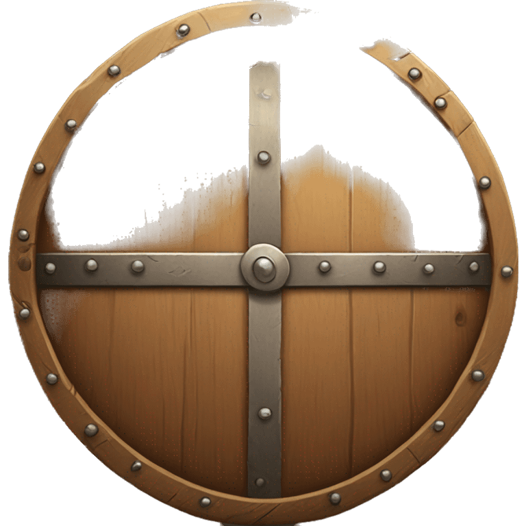 round wooden shield emoji