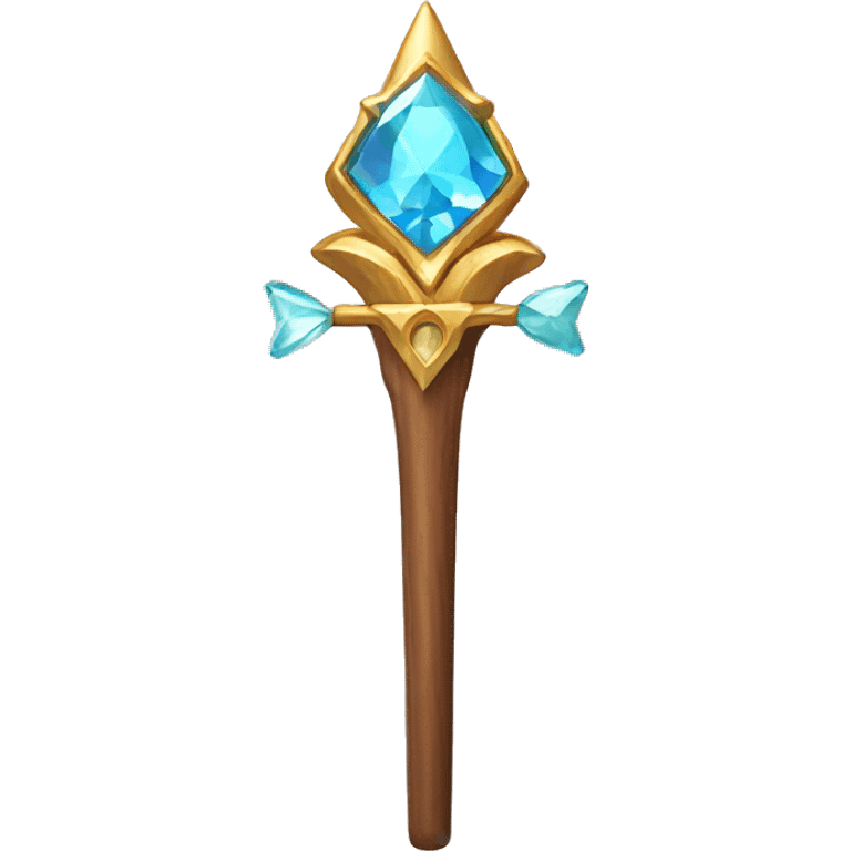 blessed wand topped with gem emoji