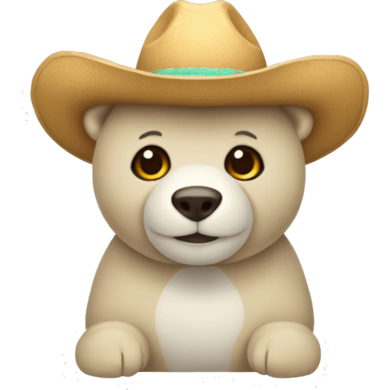 Un oso con sombrero emoji