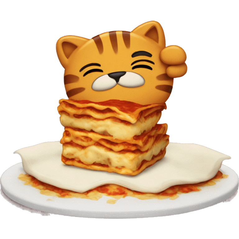 garfield with lasagna emoji