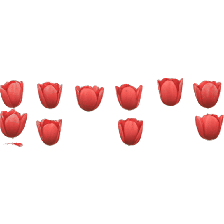 Row of tulips emoji