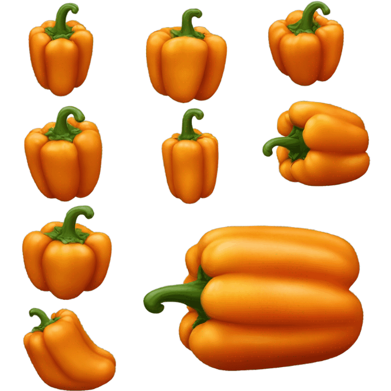 Orange bell pepper  emoji