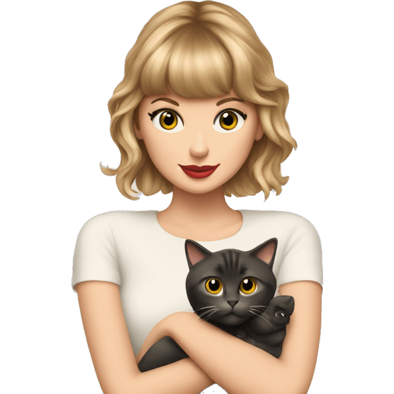 Taylor swift with a cat emoji