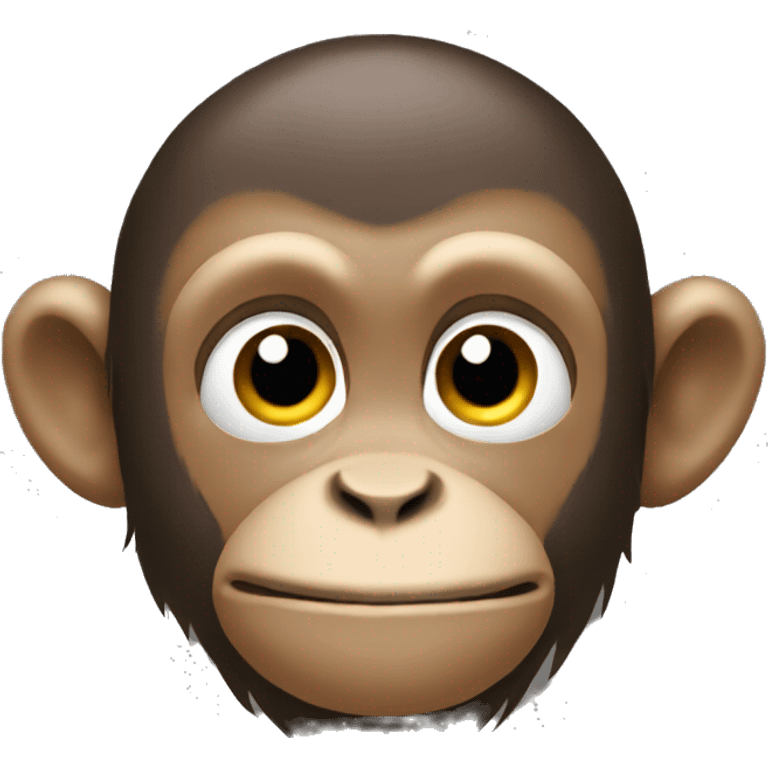 a monkey with hair and lipstick on  emoji