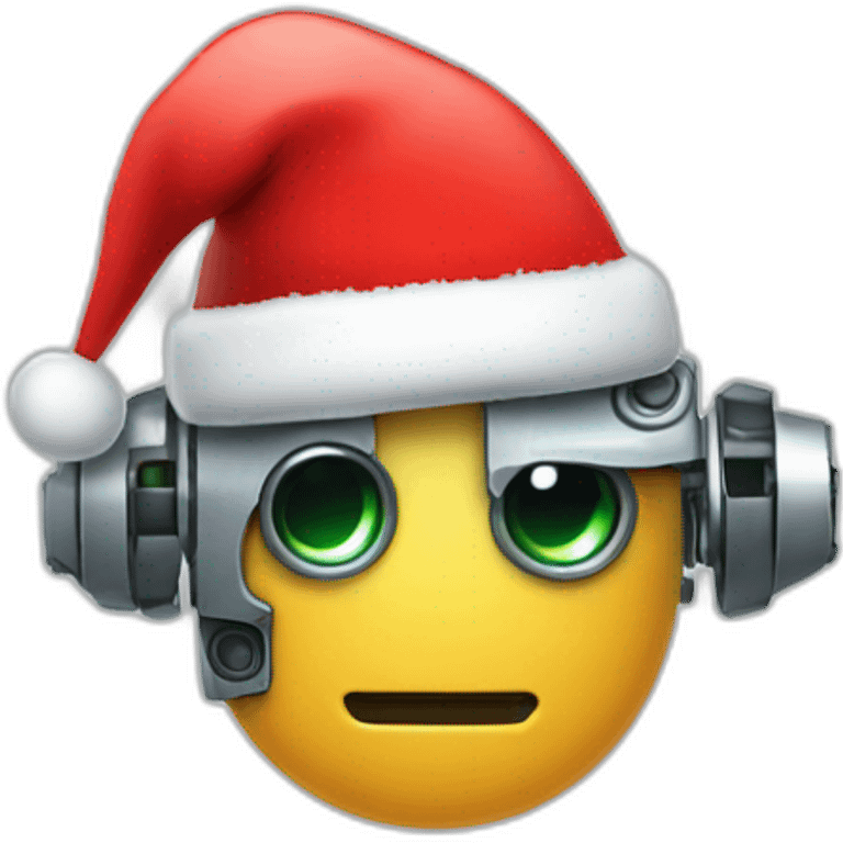 robot with santa hat emoji