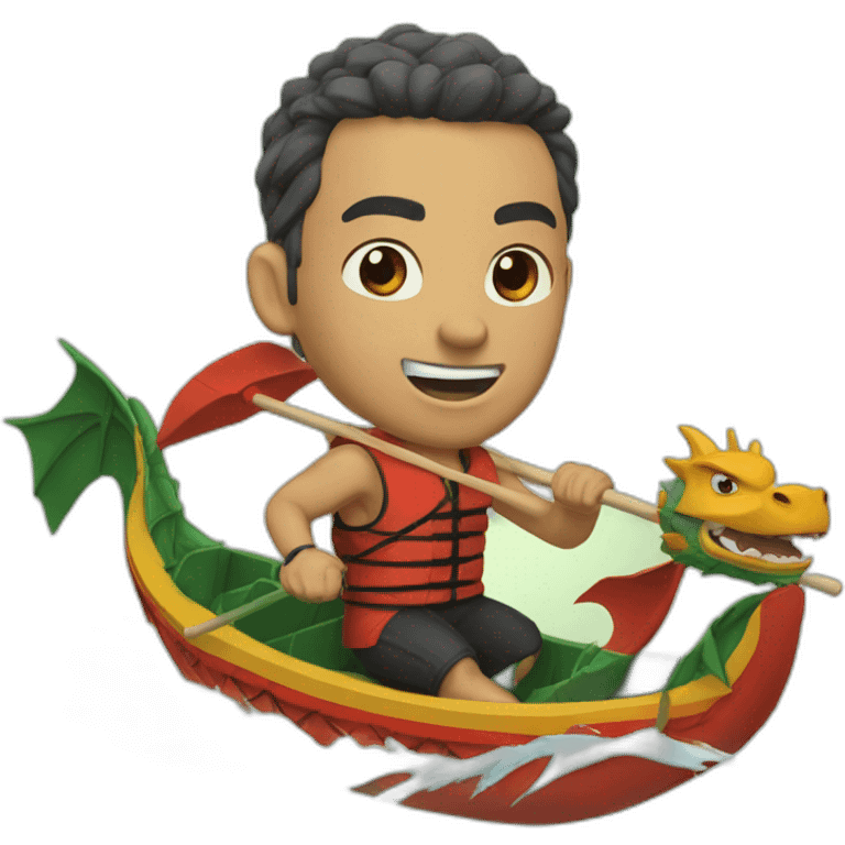 fast and furious in a dragon boat emoji