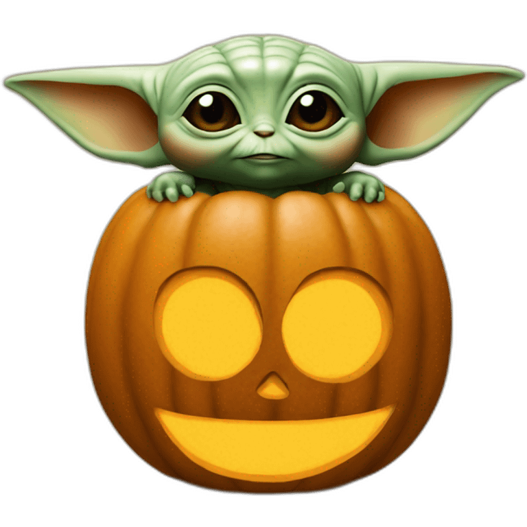 baby yoda pumpkin emoji