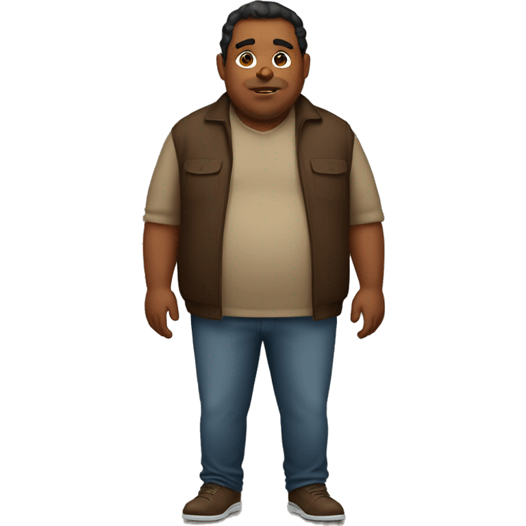 fat brown man emoji