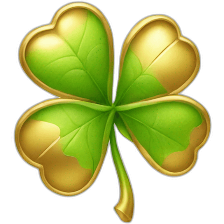 gold-four-leaf-clover emoji