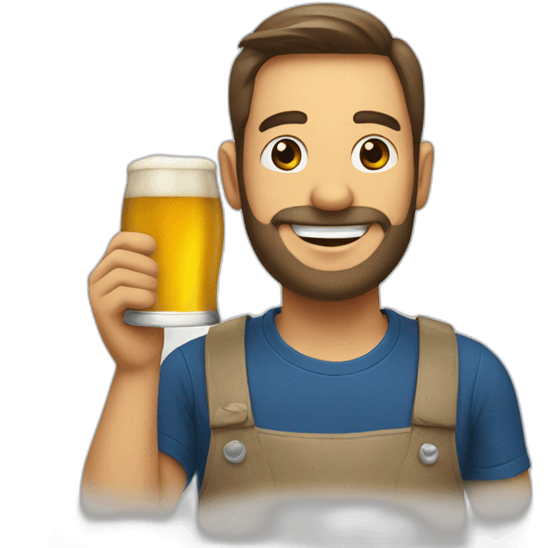 Chat avec une bière emoji