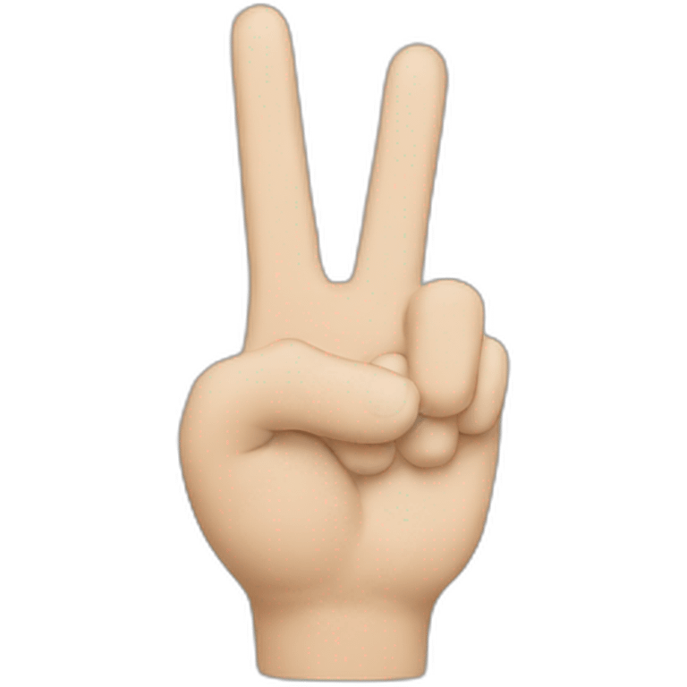 hand peace sign pointed down emoji