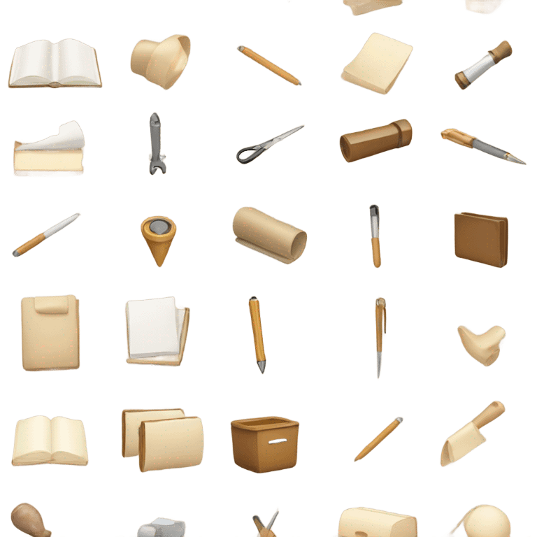 Beige study tools emoji