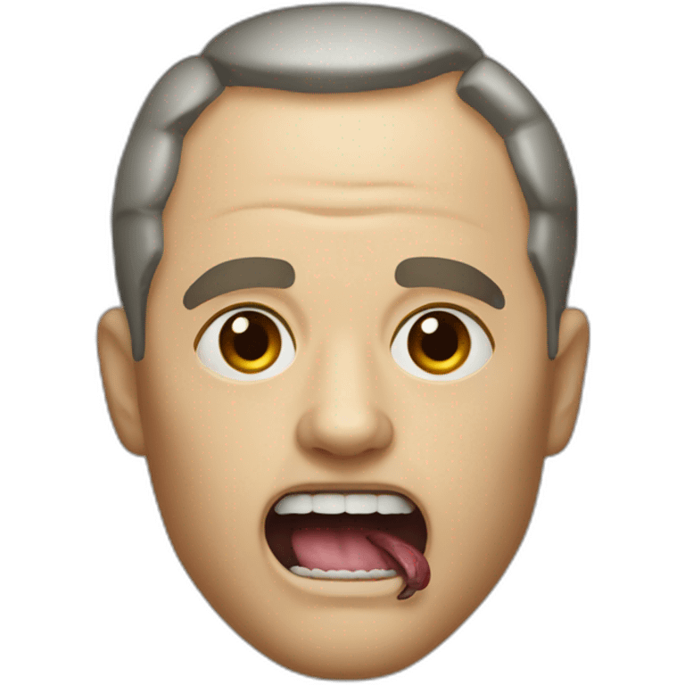 Hannibal Lecter sticking out tongue emoji