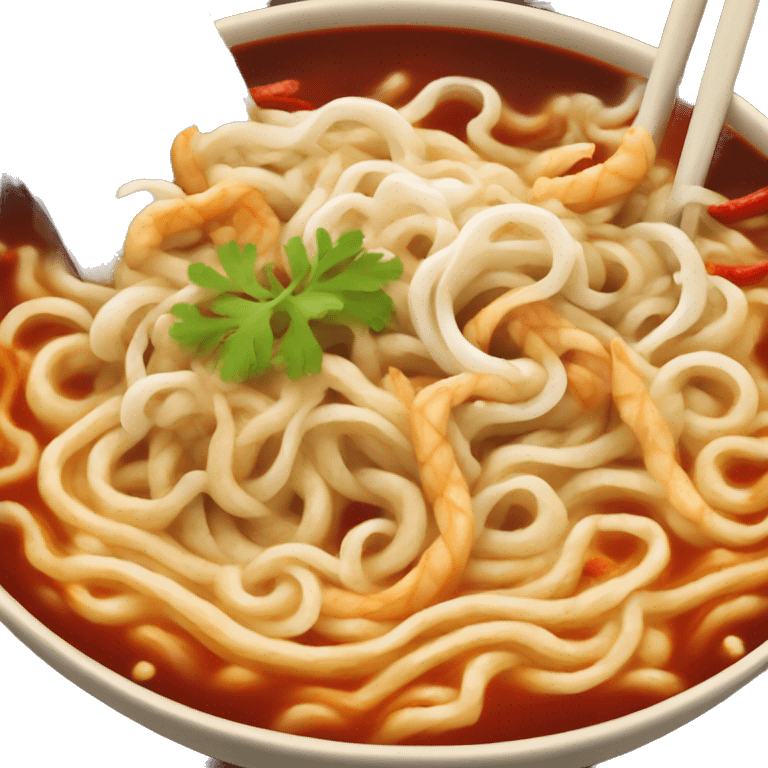 Spicy noodle ramen soup emoji