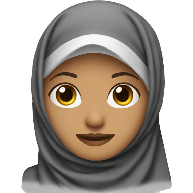 Hijab on computer emoji