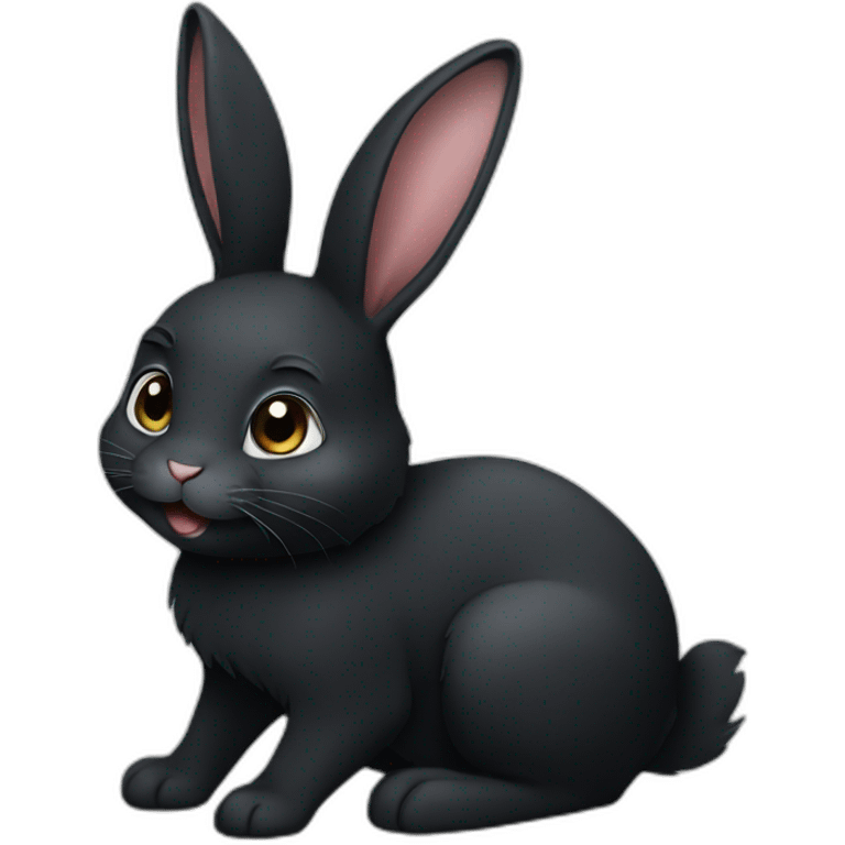 Black bunny emoji