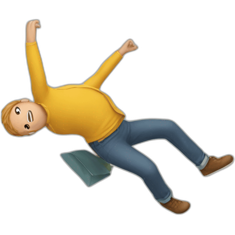 Falling man emoji