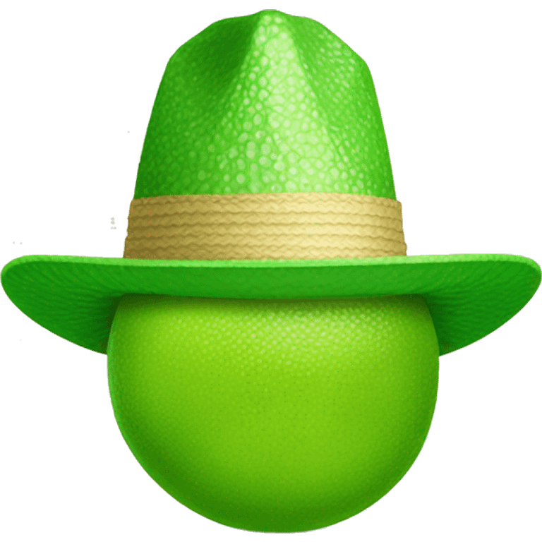 Lime with a hat and margarita emoji