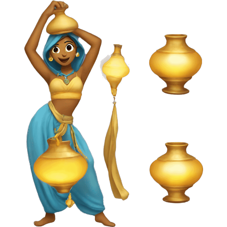 female genie in lamp emoji