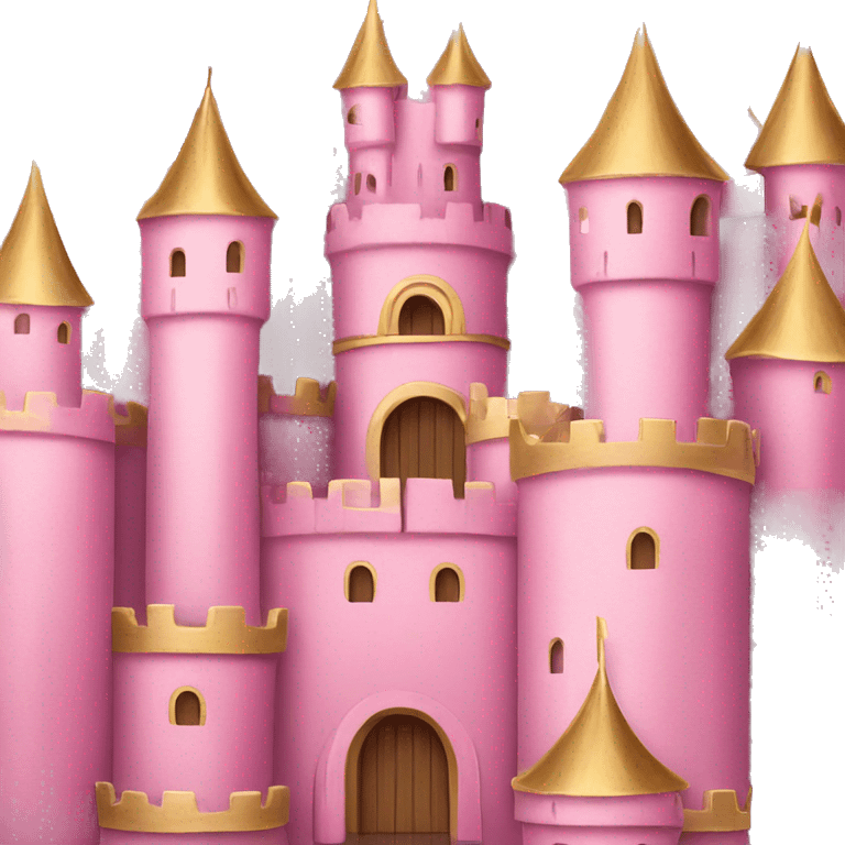 Pink and gold castle emoji