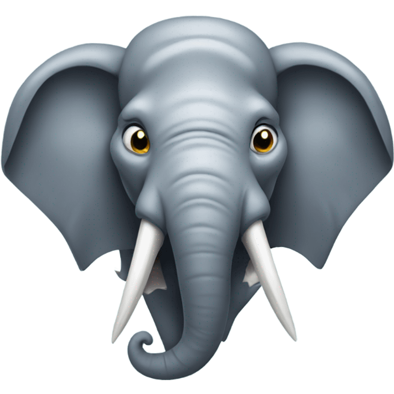 Elephant with sharp shark teeth very scary emoji