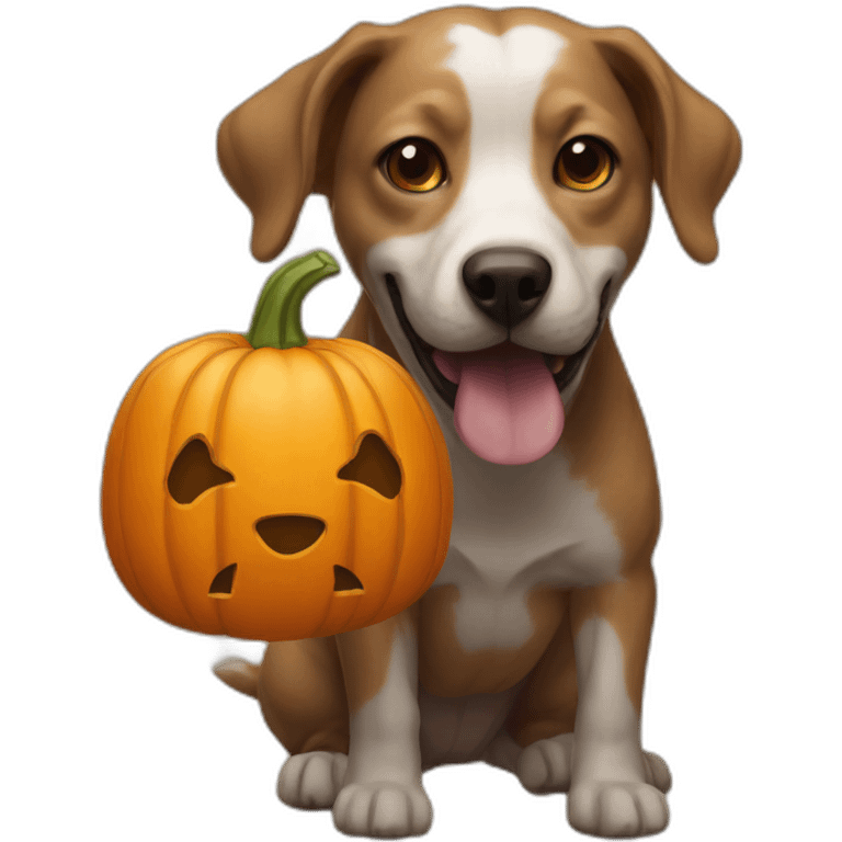 pumpkin dog emoji