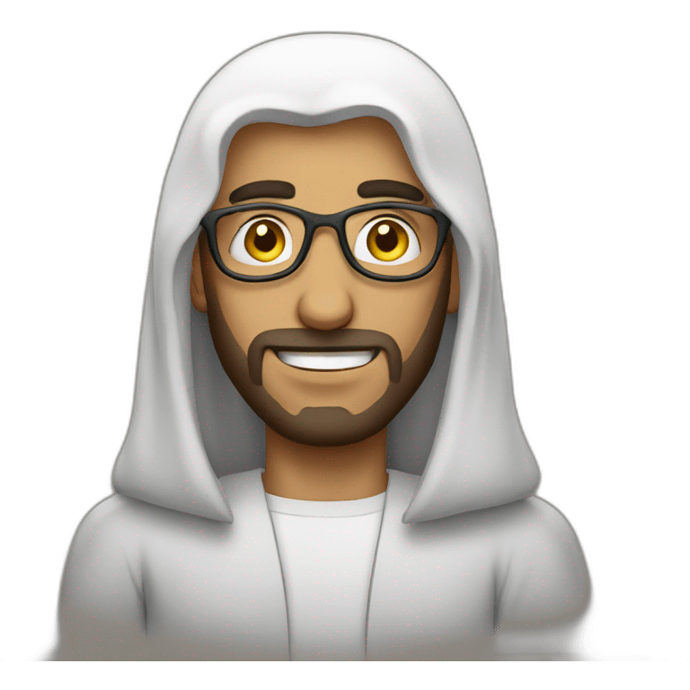 arab man with long hair and glasses emoji