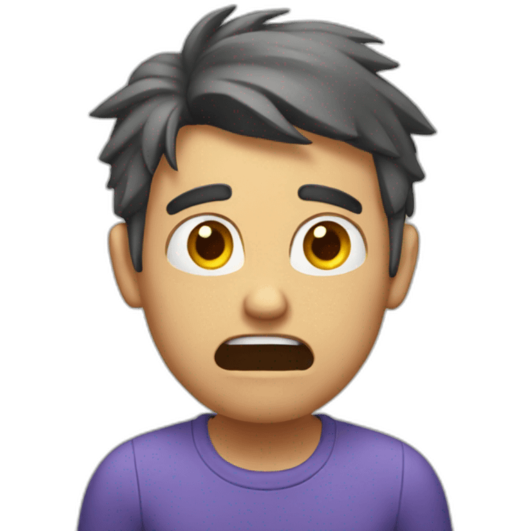 frustrated guy emoji