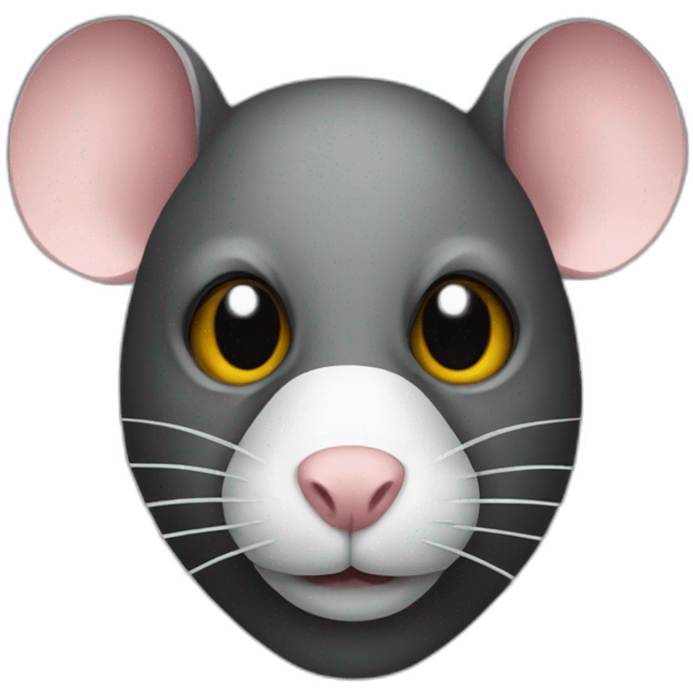 A rat with a mask emoji