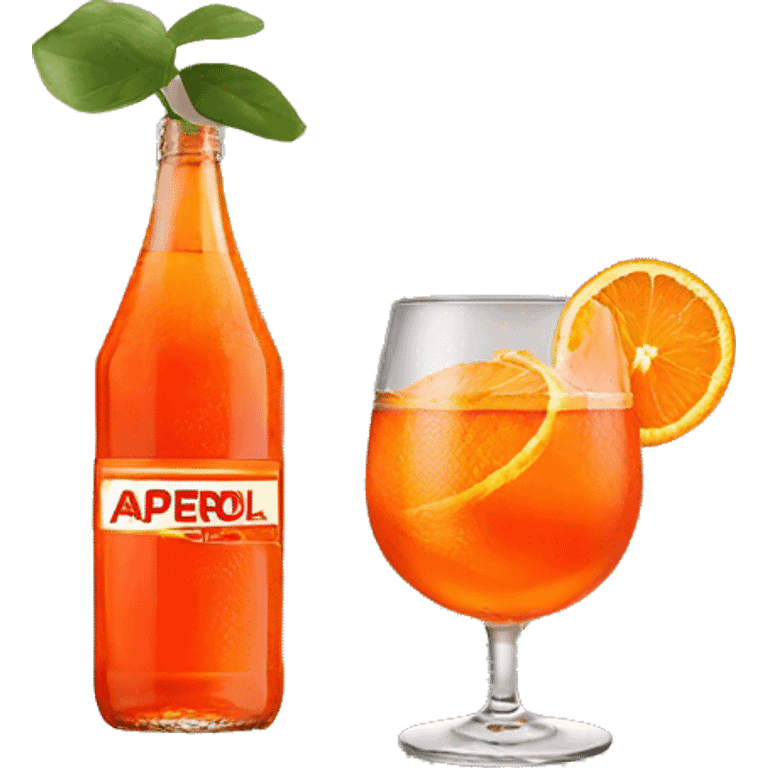 Aperol Glas with orange slide  emoji