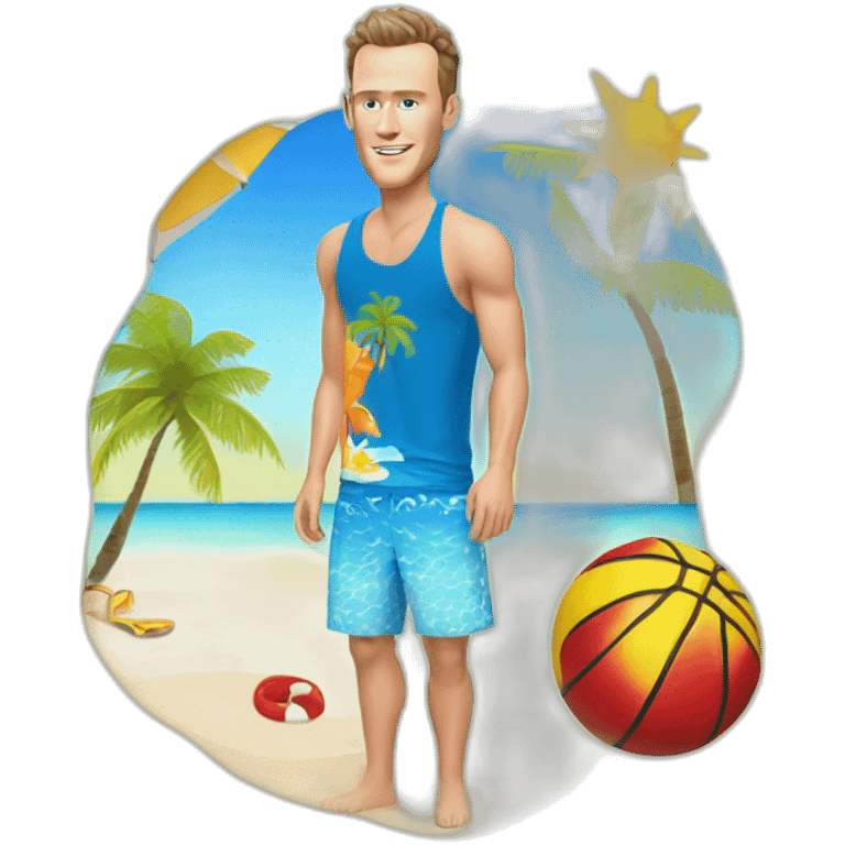 Jonathan Toews as a beach bum emoji