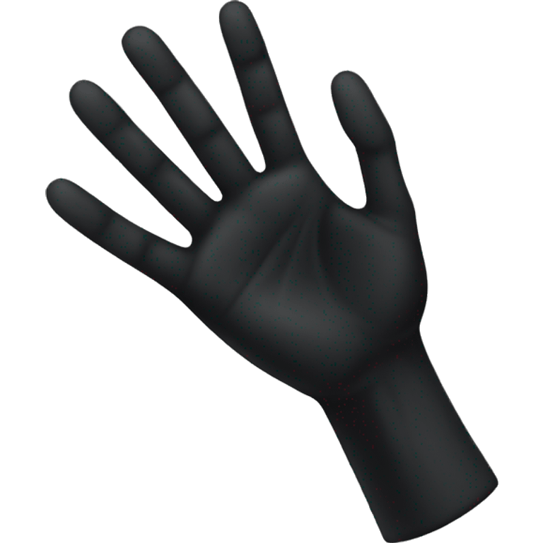 Black hand emoji