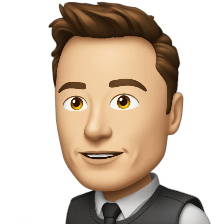 Elon musk dans l’espace emoji