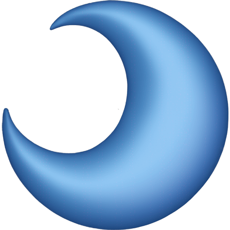 crescent moon blue emoji