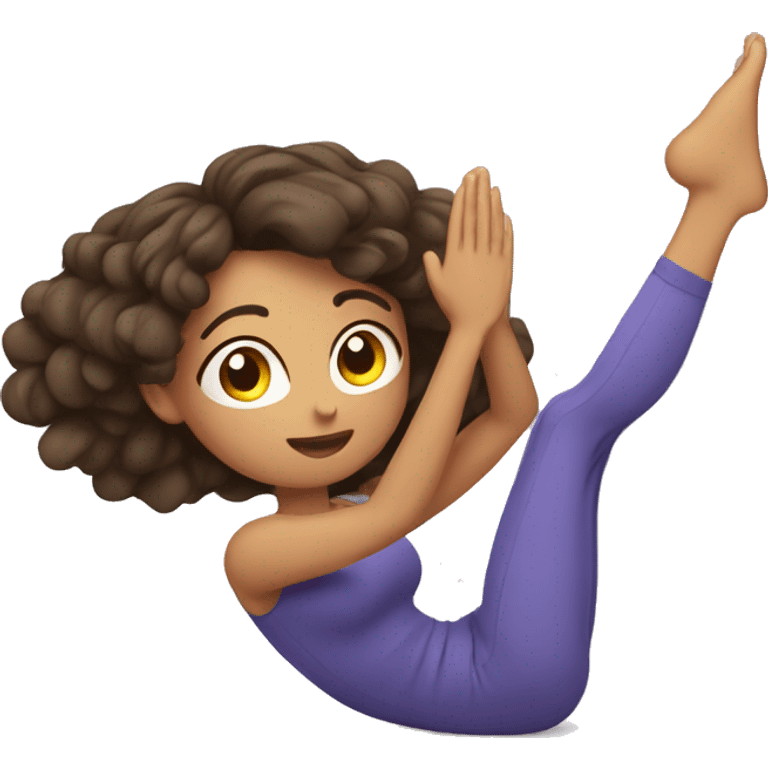 Girl doing Pilates  emoji