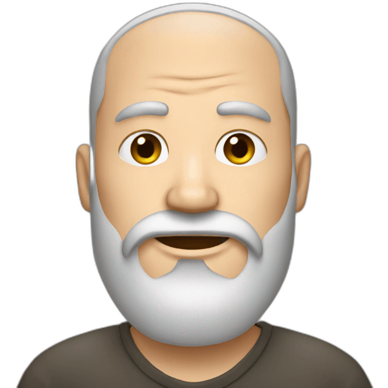 man cut beard white emoji