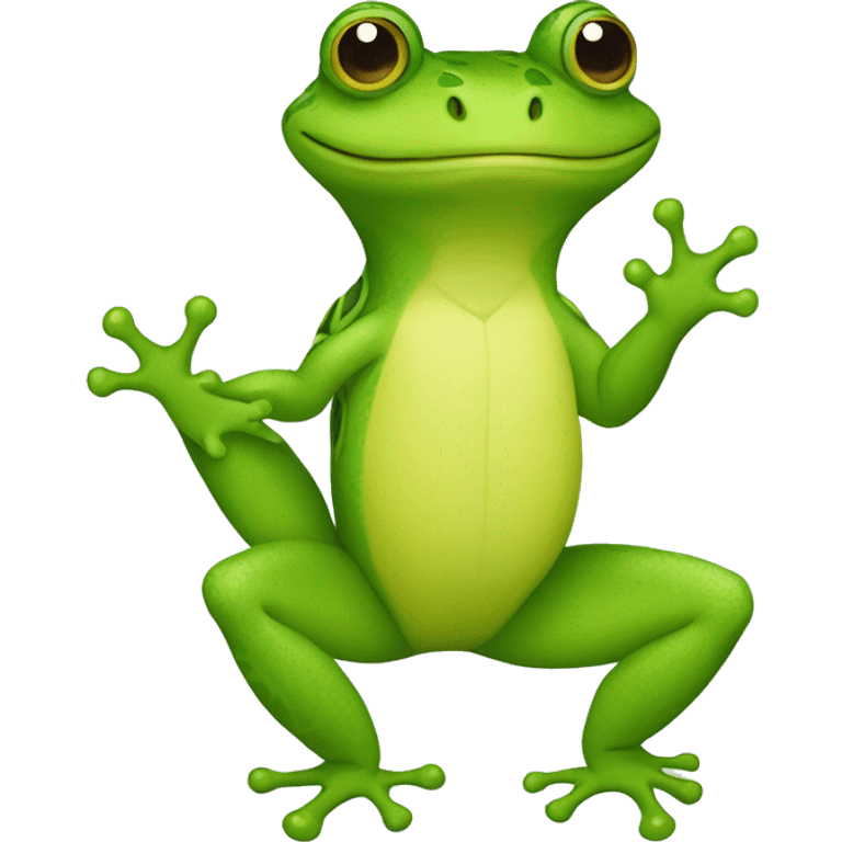 Une grenouille croisée avec un lézard emoji