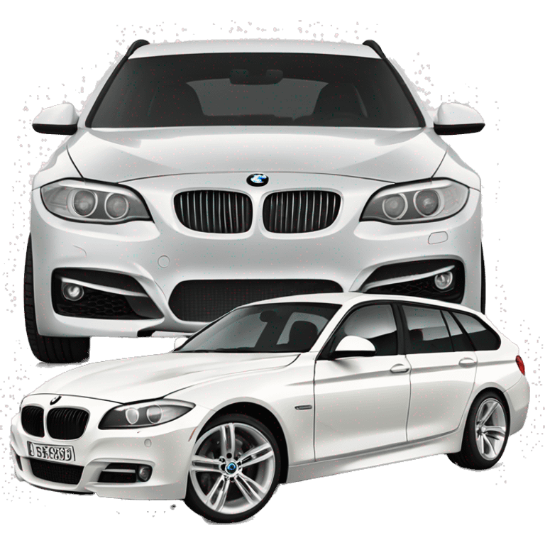 BMW f11 550d in white touring emoji