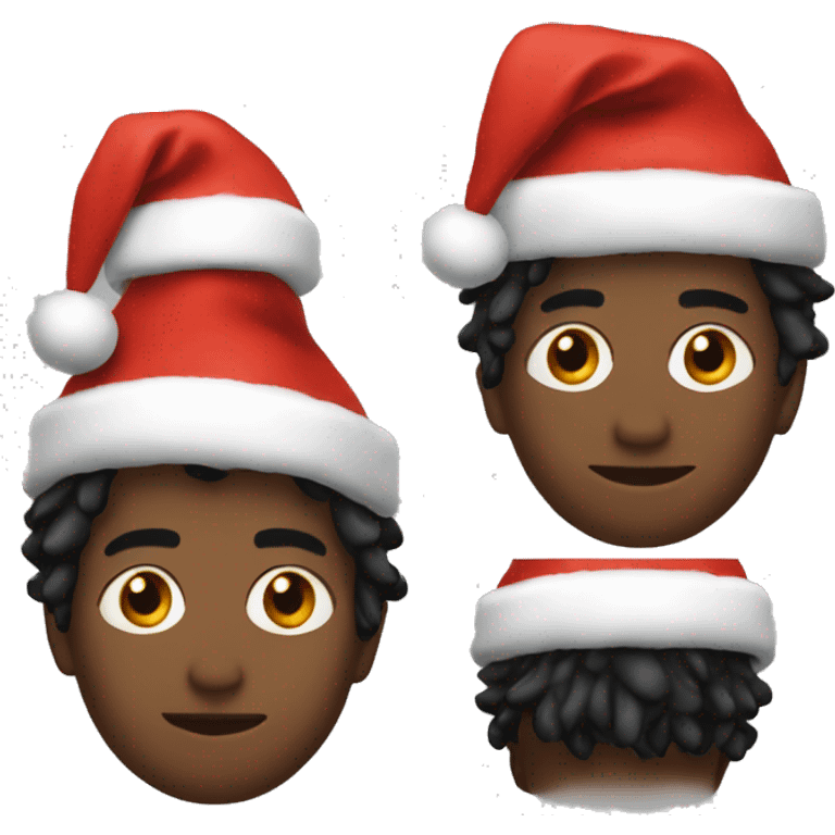 Lil uzi with a christmas hat emoji