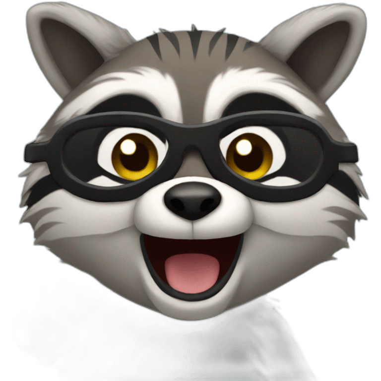 playing raccoon emoji