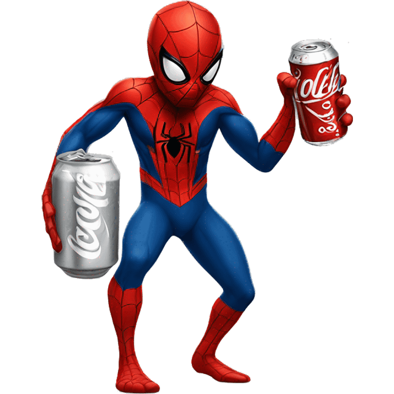 spider-man holding a diet coke  emoji